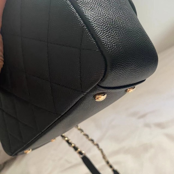 Chanel Paris blk caviar business Affinity shoulder medium top handle classic bag - Picture 12 of 16